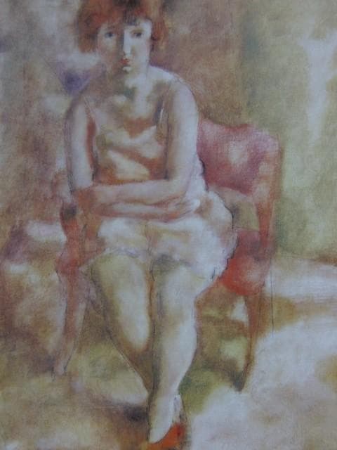 ジュル・パスキン、【座る女】、高級画集画、状態良好、新品高級額装付
