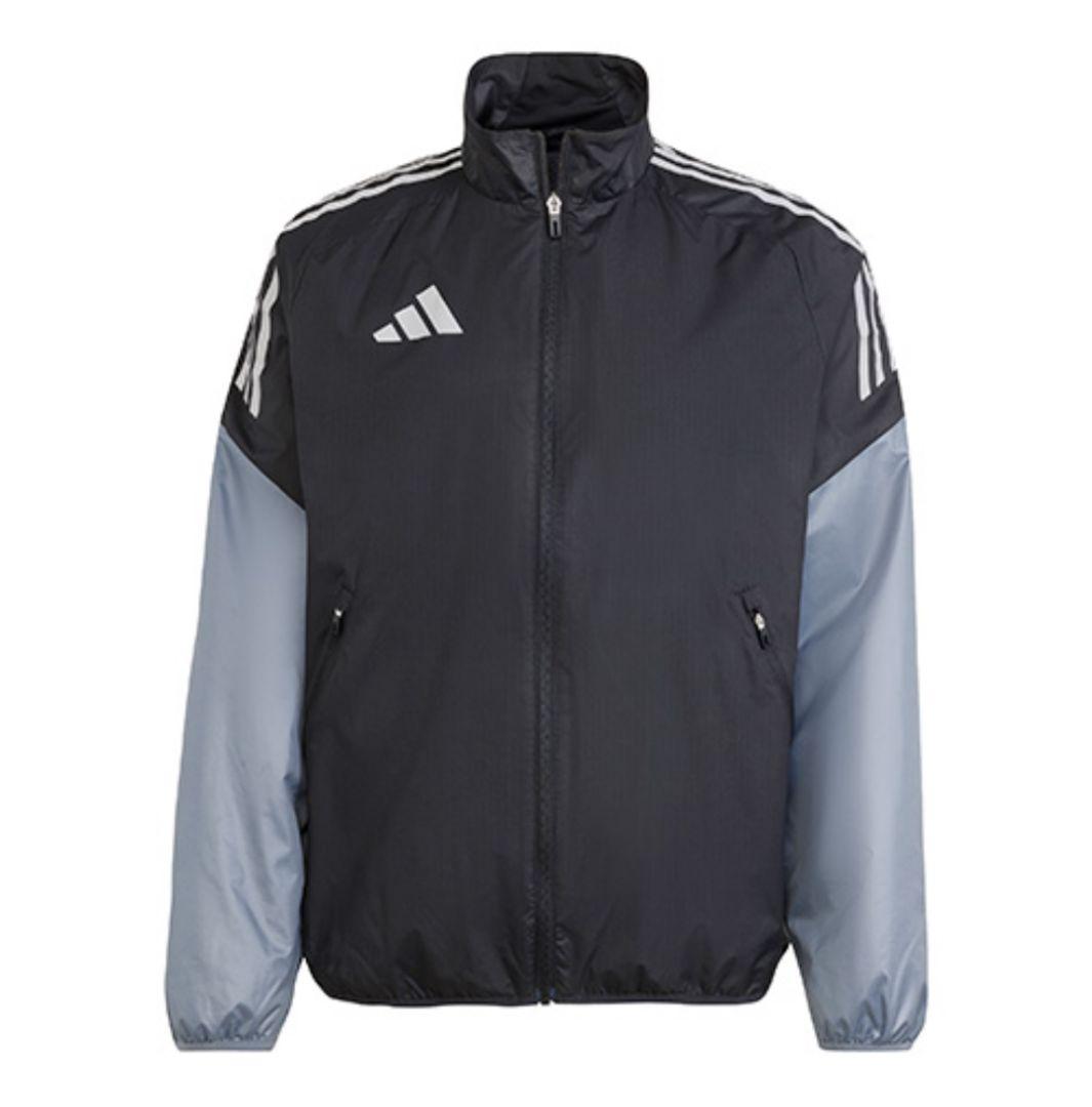 adidas ナイロンジャケット 黒/グレー