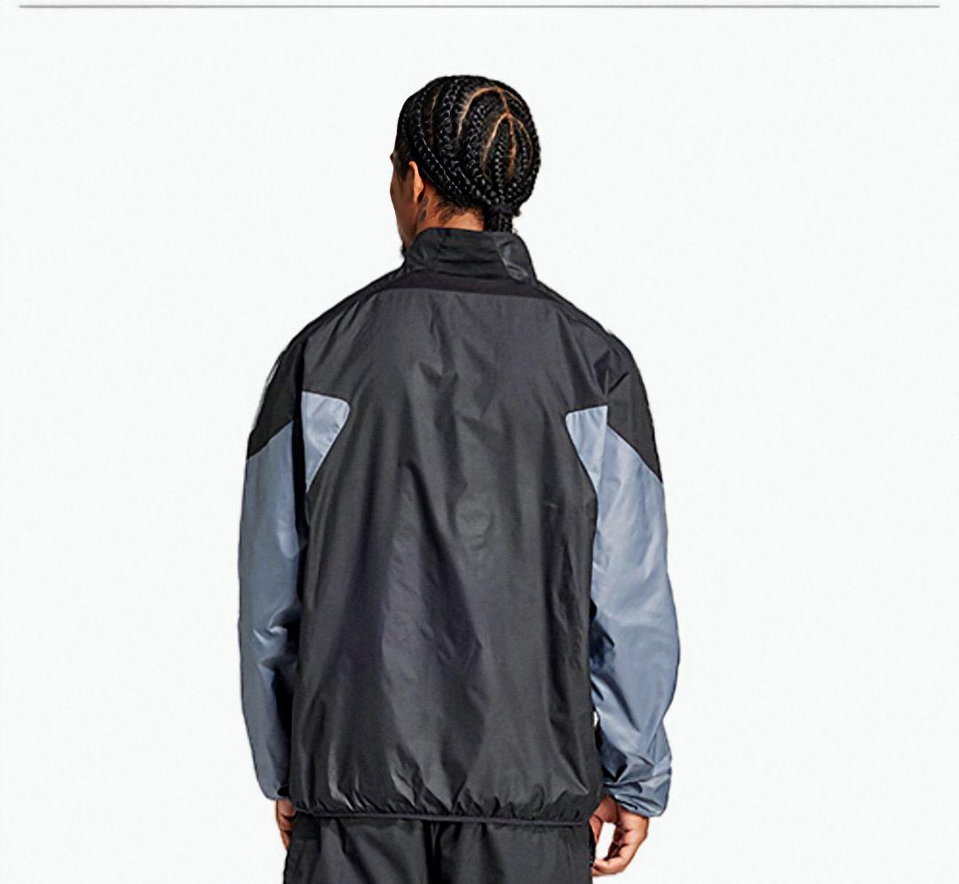 adidas ナイロンジャケット 黒/グレー