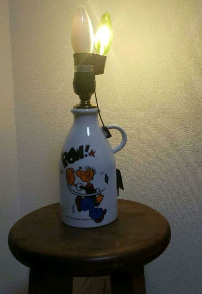 ヴィンテージ 希少 ポパイ POPEYE スタンドライト 当時物　陶器　電気