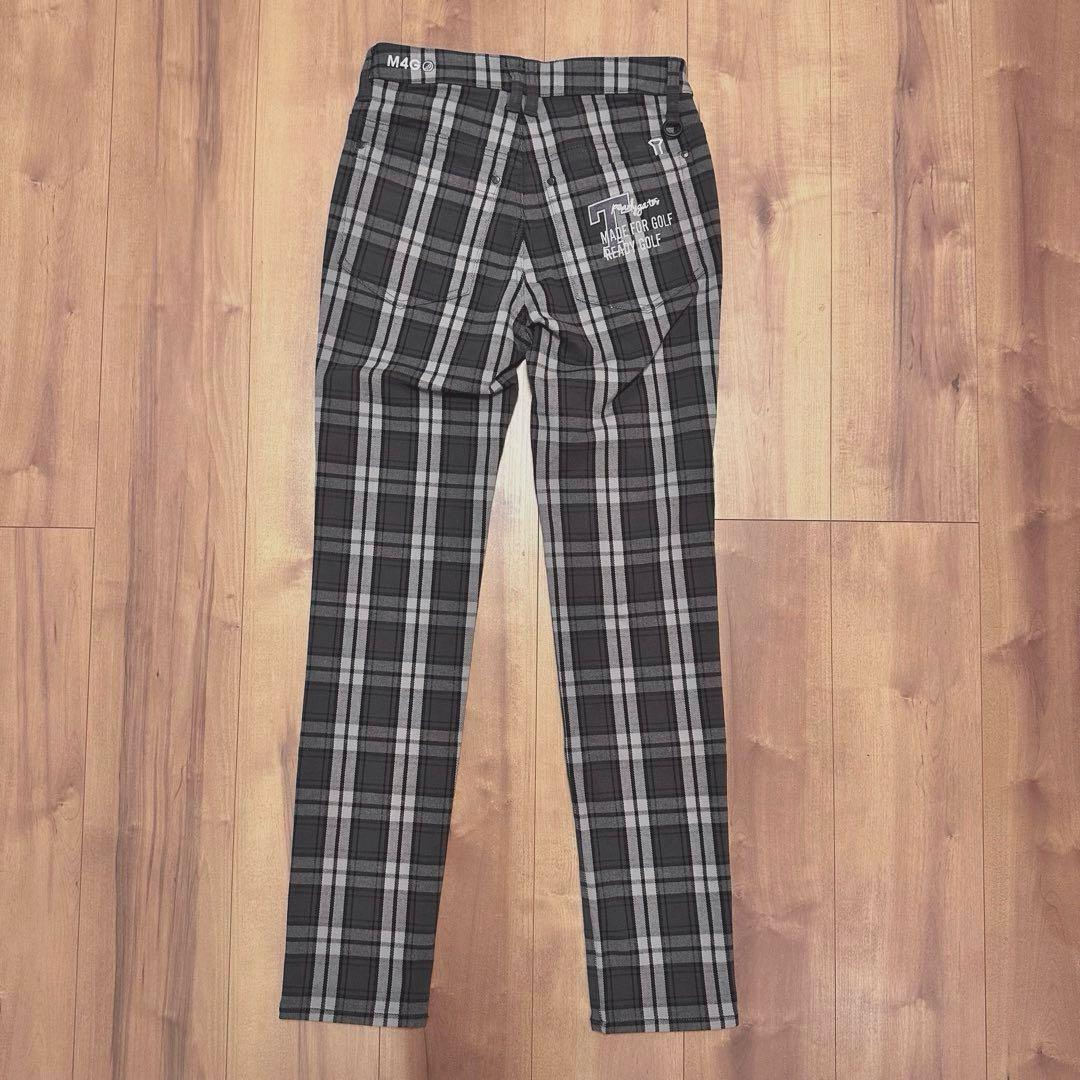 チェック　ロングパンツ　レディース　ゴルフウェア　春秋　サイズXS 新品タグ付き