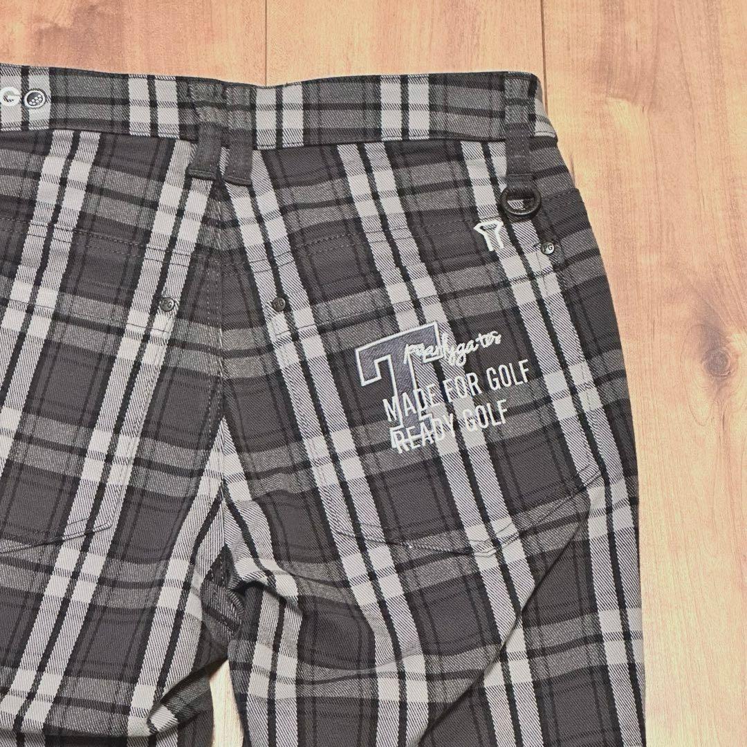 チェック　ロングパンツ　レディース　ゴルフウェア　春秋　サイズXS 新品タグ付き