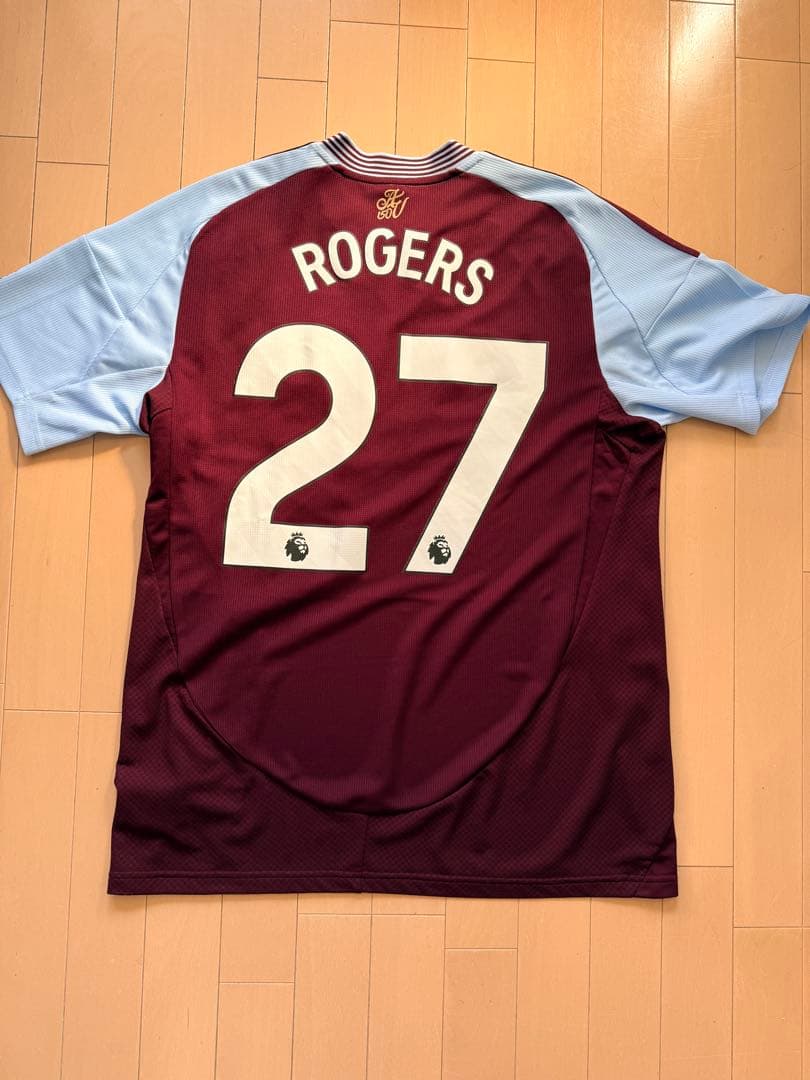 アストンヴィラ　ホームユニフォーム　24-25 Lサイズ　27 Rogers