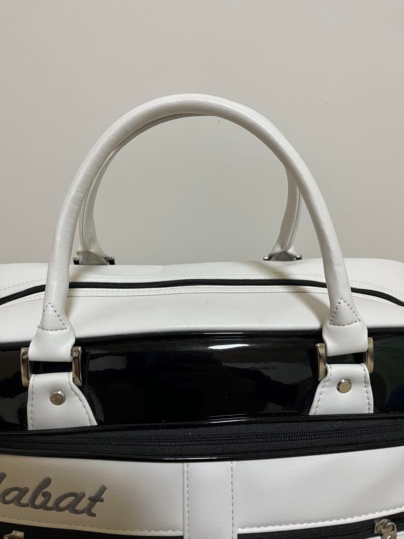【極美品】 adabat ゴルフバッグ ホワイト 2way ベルト付き ボストン