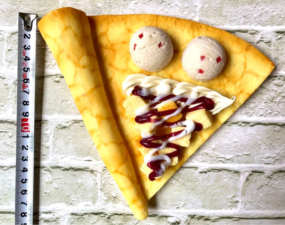 食品サンプル フルーツサンデー&ストロベリー&アイスクレープセット実物大です。