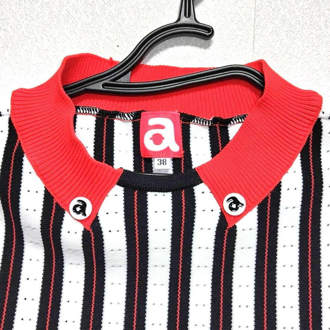 38 美品 ARCHIVIO　アルチビオ レディース　ベスト　ゴルフウェア　白黒