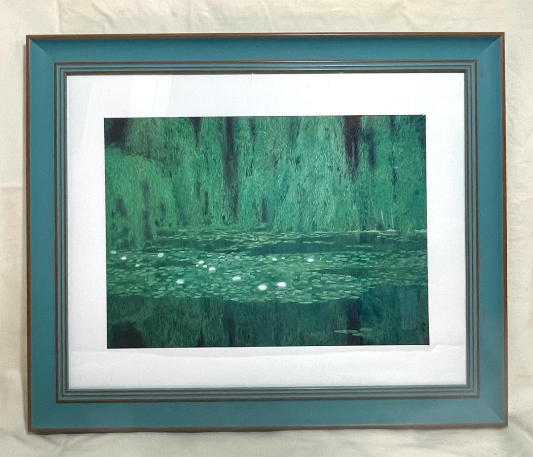 【新品】東山魁夷「沼の静寂」 ポスター　複製画　日本画　風景画　額付