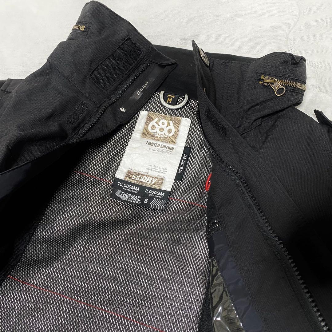 【686╳CROOKS&CASTLES】スノボウェア限定コラボ 黒ブラック（M）