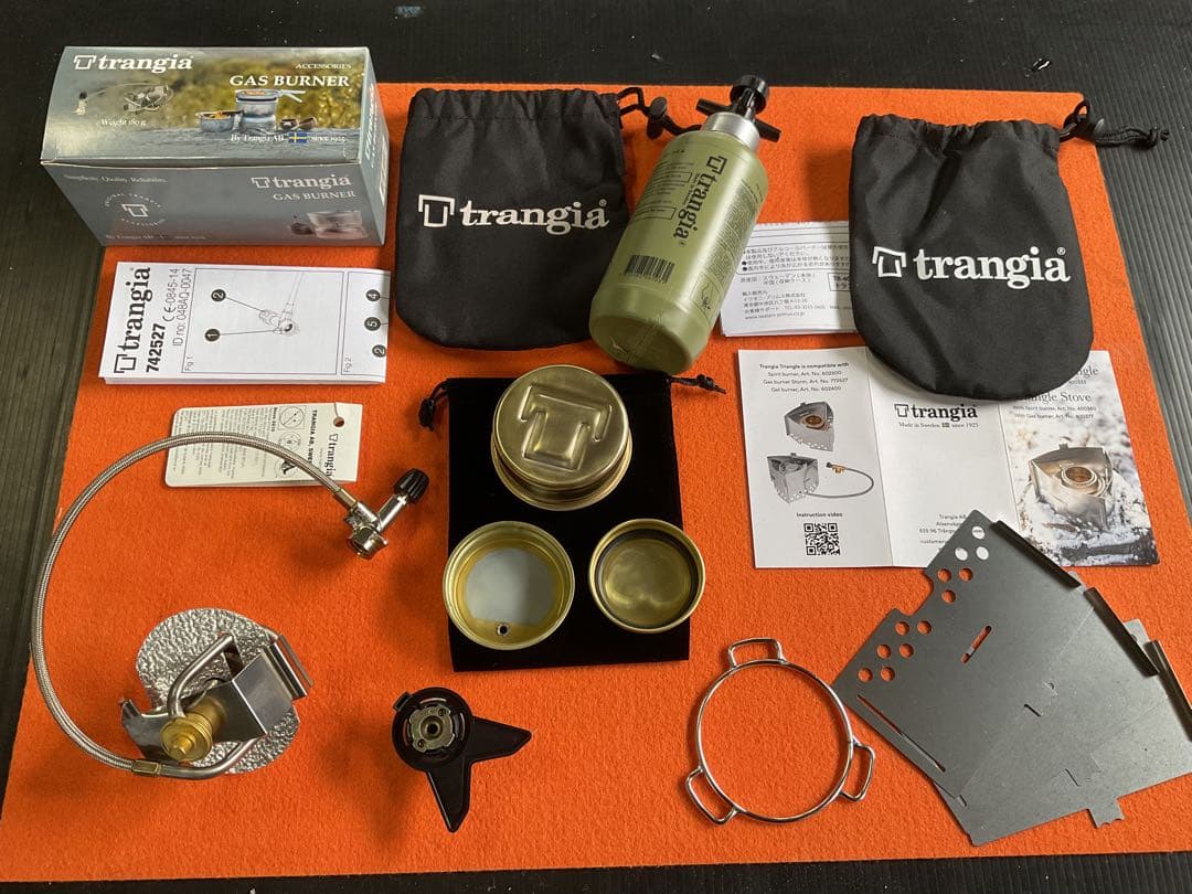トランギア純正超希少品GASバーナー&純正T3五徳&アルスト・ボトルオール新品