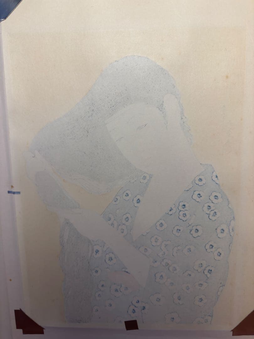 橋口五葉 彩色木版画髪梳ける女浮世絵美人画川瀬巴水北斎広重日本画深水根付蒔絵