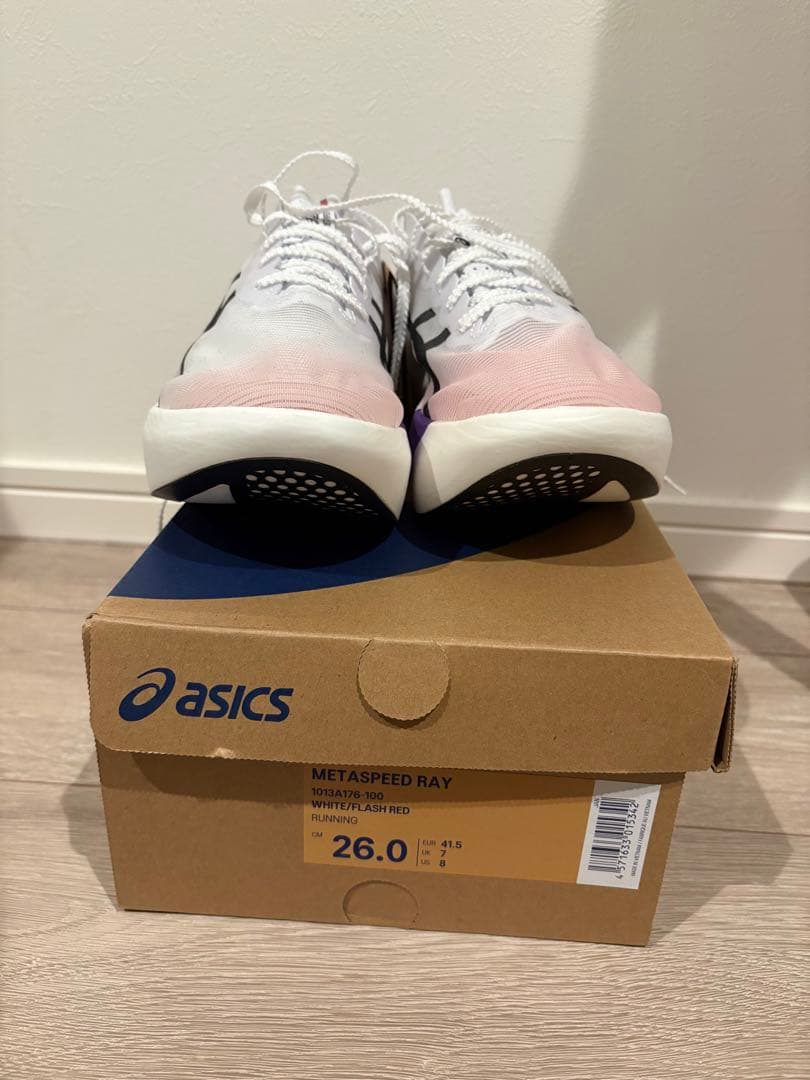 ASICS SPEED RAY 26.0cm ホワイト/ピンク/ブラック