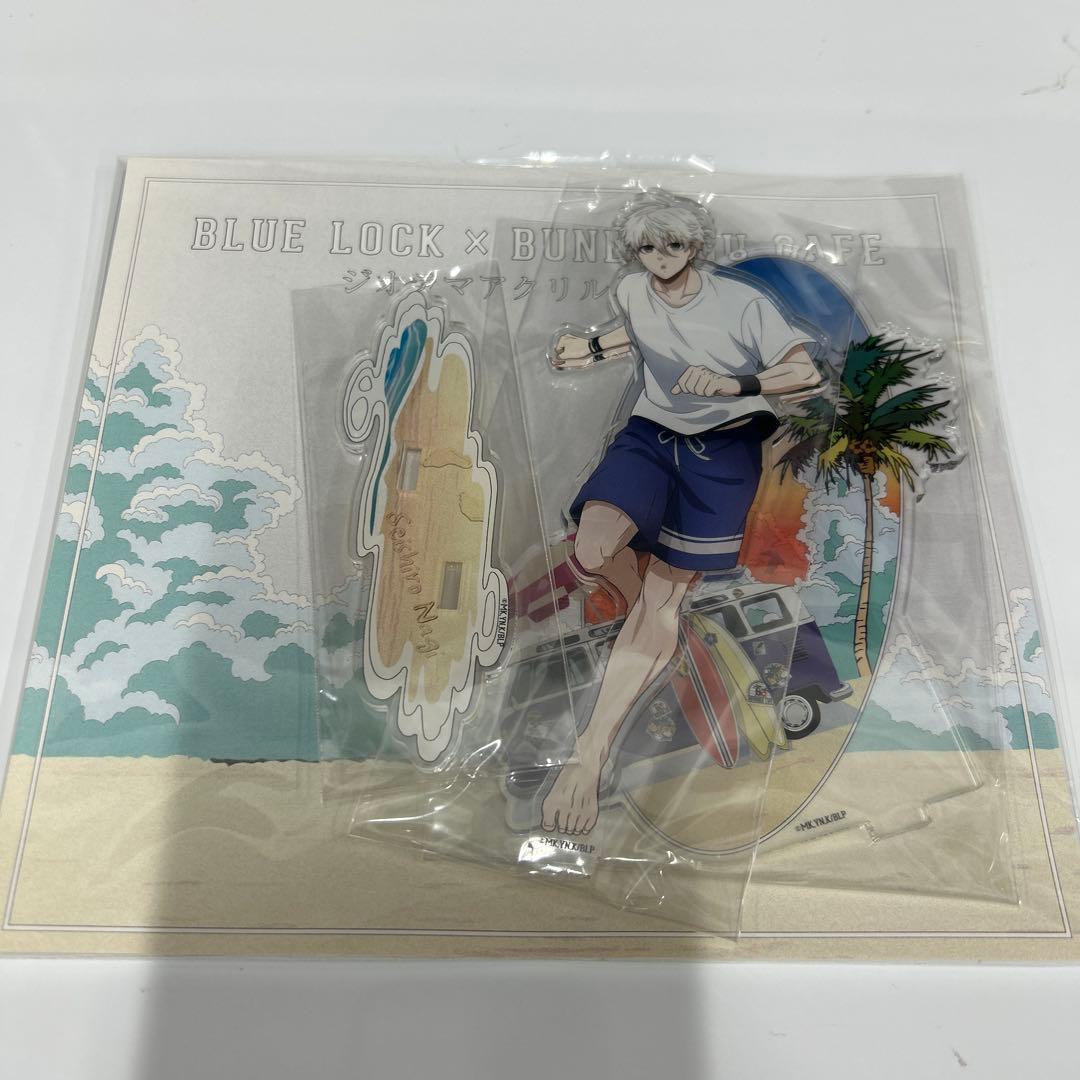 ブルーロック 文房具カフェ シーサイド 凪・玲王 アクスタ＆缶バッジ