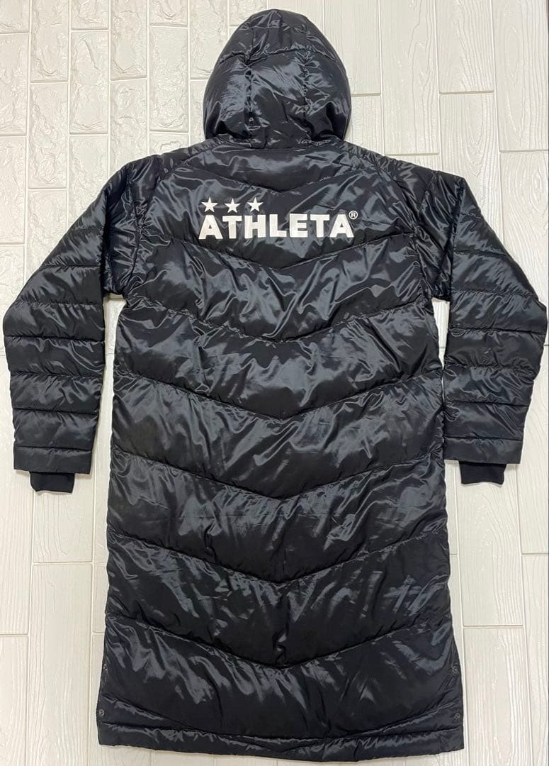 ATHLETA アスレタ ベンチコート 160 ブラック ロングコート