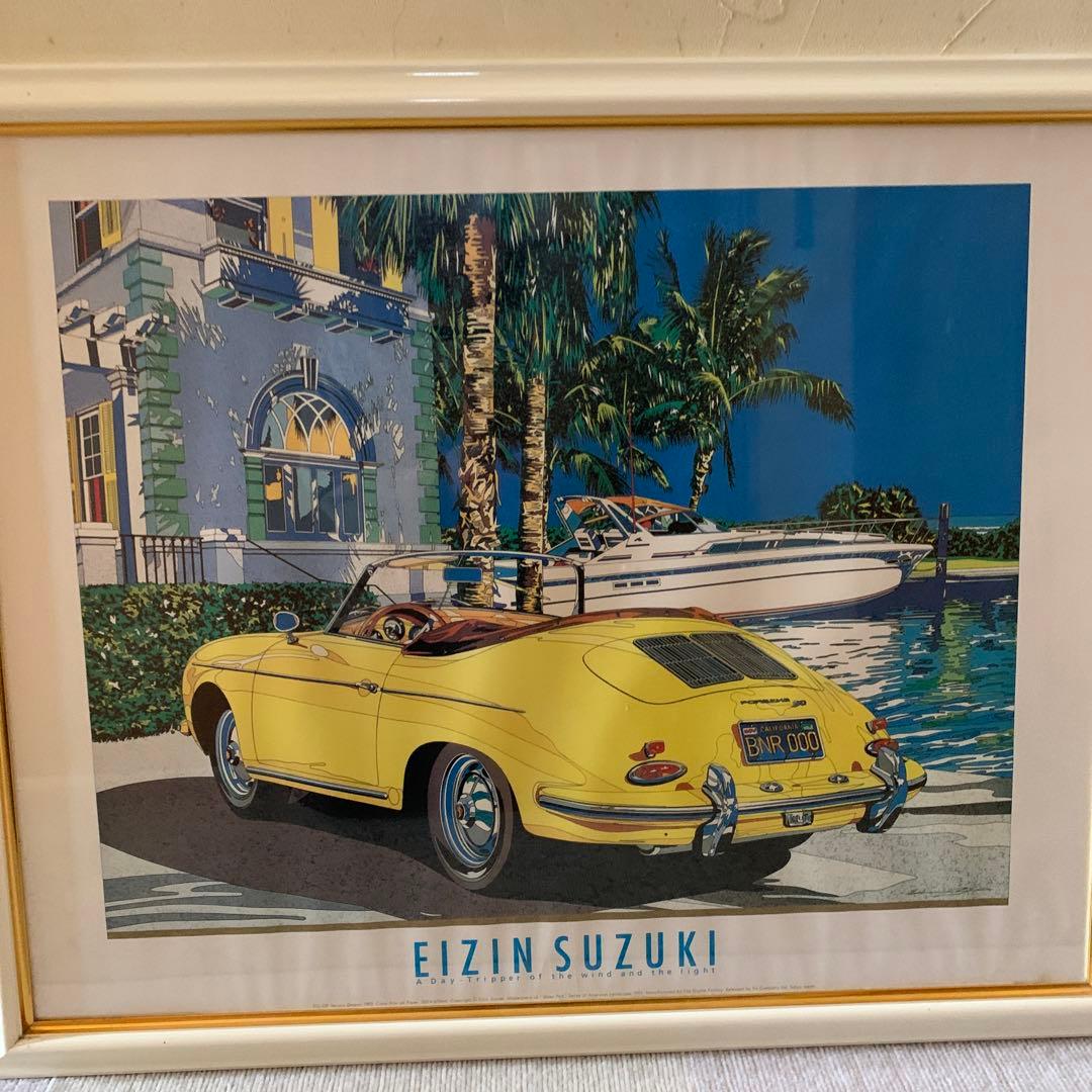 鈴木英人　EIZIN SUZUKI 版画 ポスターフレーム付き