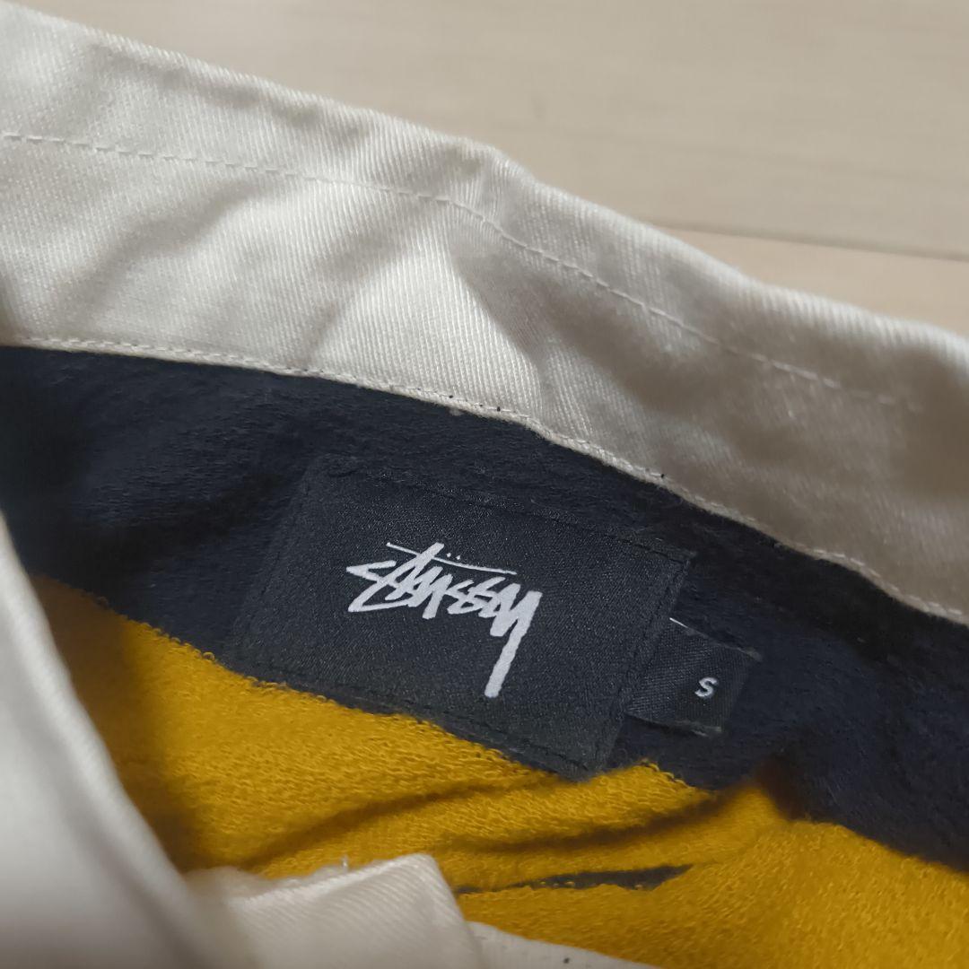 stussy ラガーシャツ ステューシー ボーダー 黄色 紺色