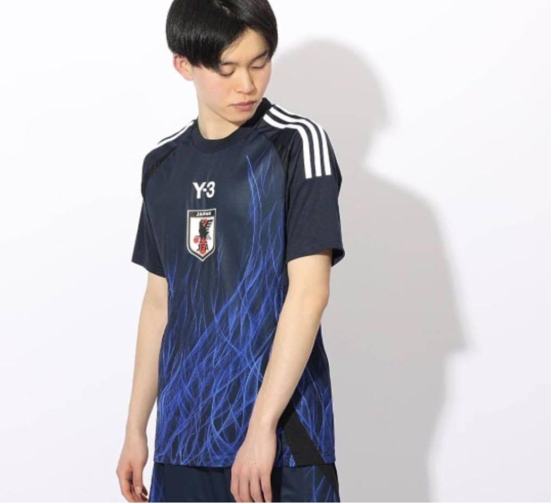 【新品タグ付】Y-3 サッカー日本代表 2024 ユニフォーム M相当 炎 紺