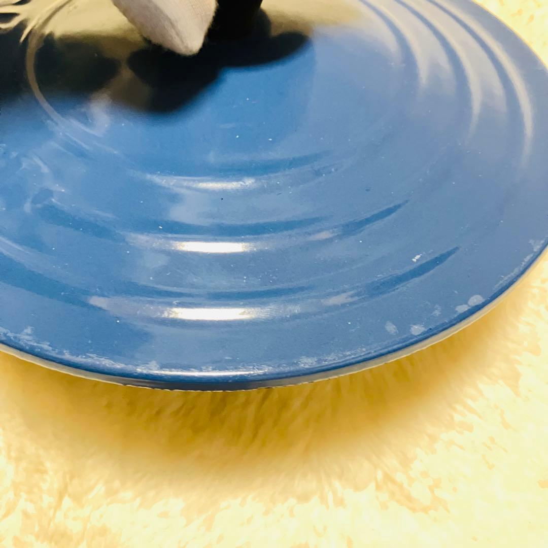 【LE CREUSET】ル・クルーゼ　18cm 両手鍋 ココットロンド　青