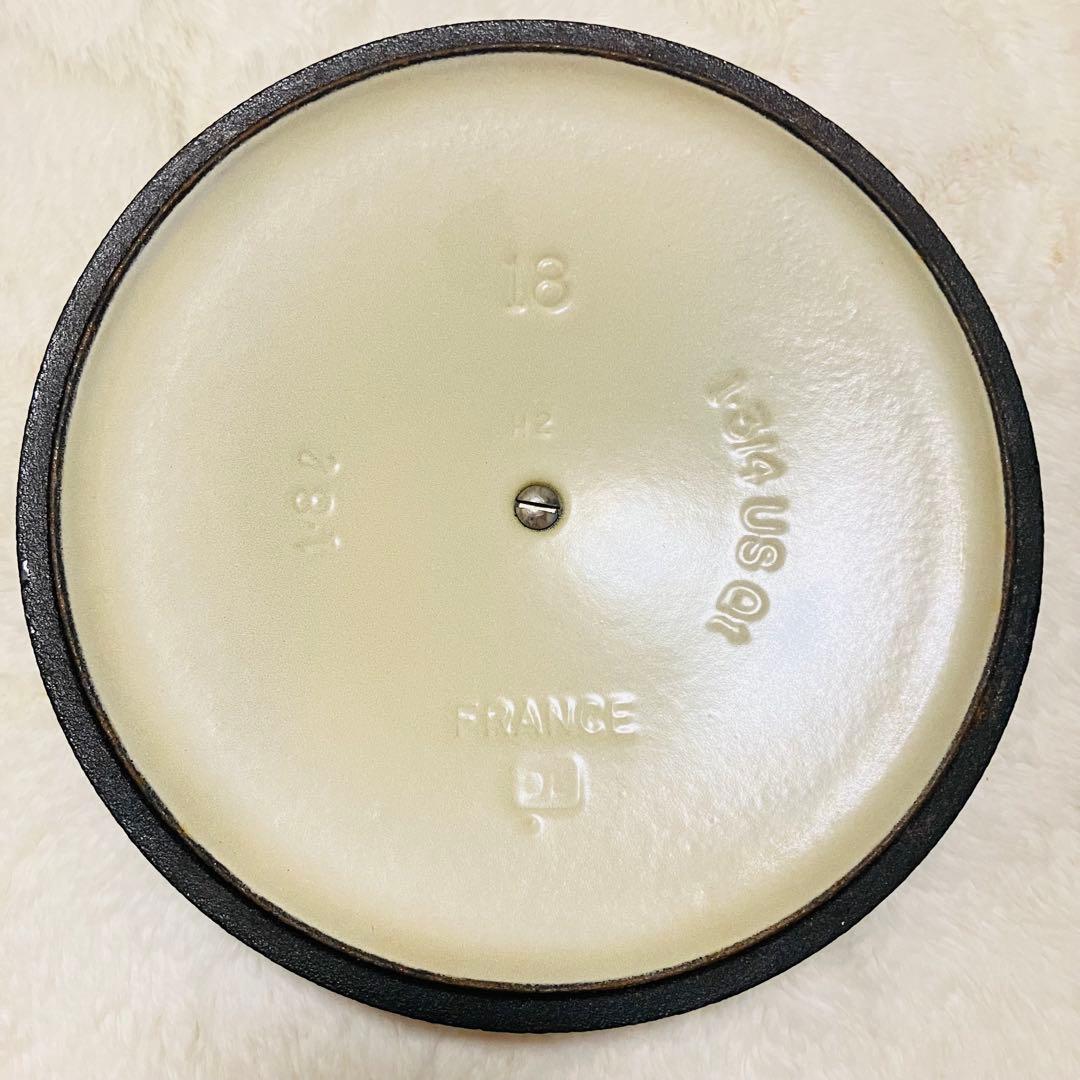 【LE CREUSET】ル・クルーゼ　18cm 両手鍋 ココットロンド　青