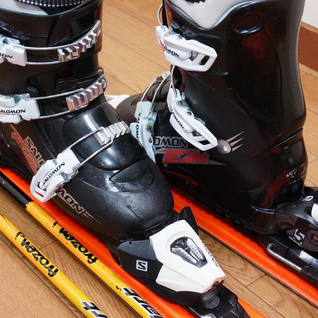 メンテ済 120cm 靴22cm SALOMON スキーセット おまけ