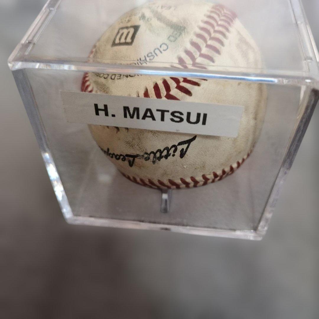 休日セール　松井秀喜　ヤンキース　直筆サイン　野球ボール　写真　鑑定書付き