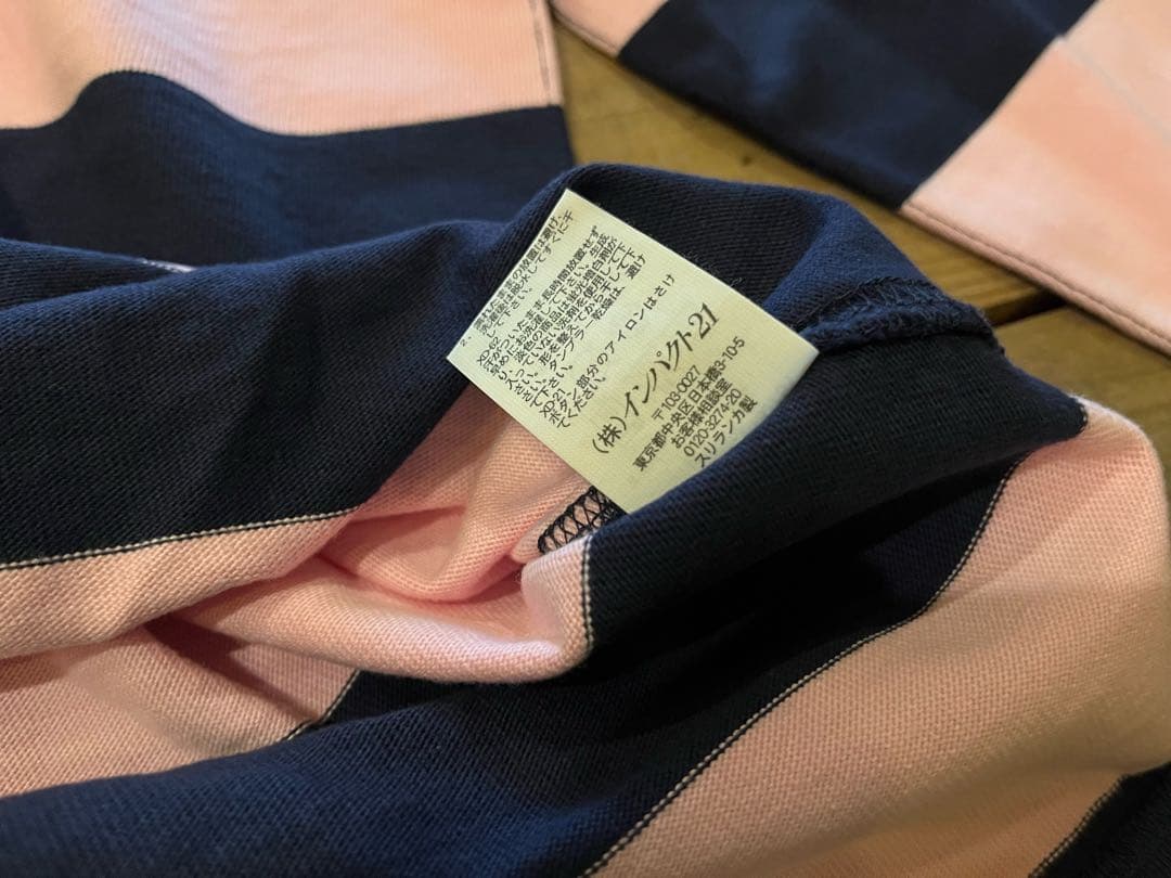 新品未使用 Polo Ralph Lauren ラガーシャツ ピンク/ネイビー