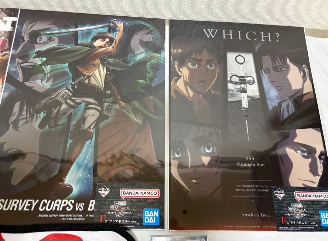 【進撃の巨人】エレン　フィギュア　缶バッジ　クリアポスター　他グッズ　22点