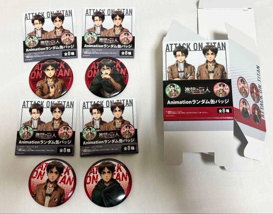 【進撃の巨人】エレン　フィギュア　缶バッジ　クリアポスター　他グッズ　22点