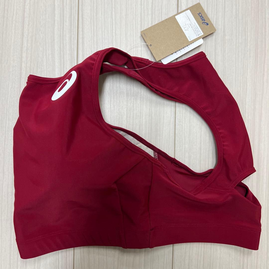 アシックス　女子陸上ユニフォーム上下セット　エンジ×ダークグレー　4XL　新品