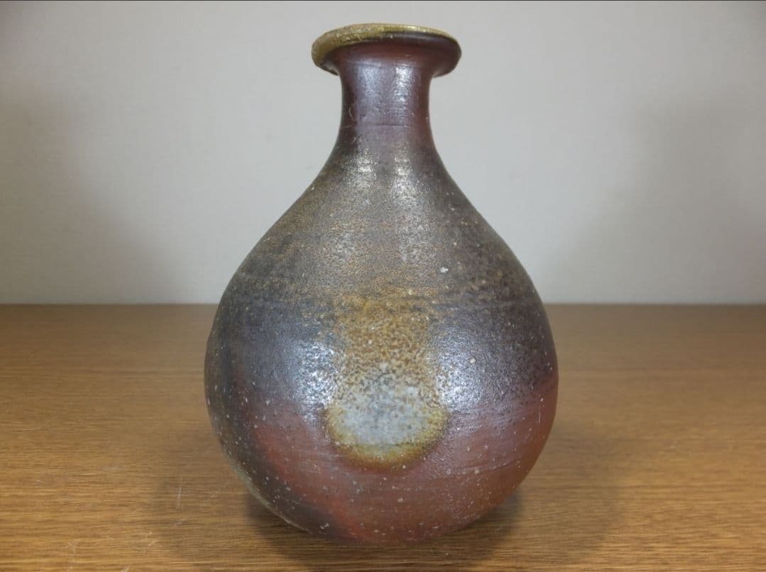 真作保証 伊勢崎満 自作 備前徳利 備前焼 岡山県無形文化財 (伊勢崎淳) 岡山