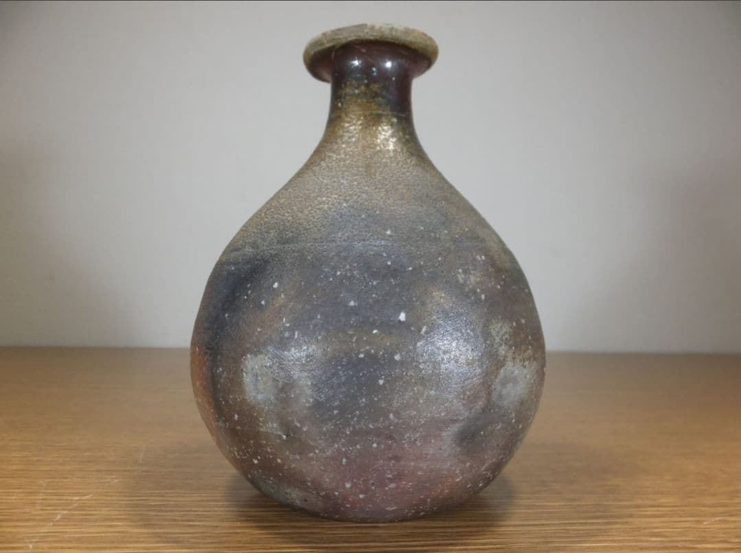 真作保証 伊勢崎満 自作 備前徳利 備前焼 岡山県無形文化財 (伊勢崎淳) 岡山