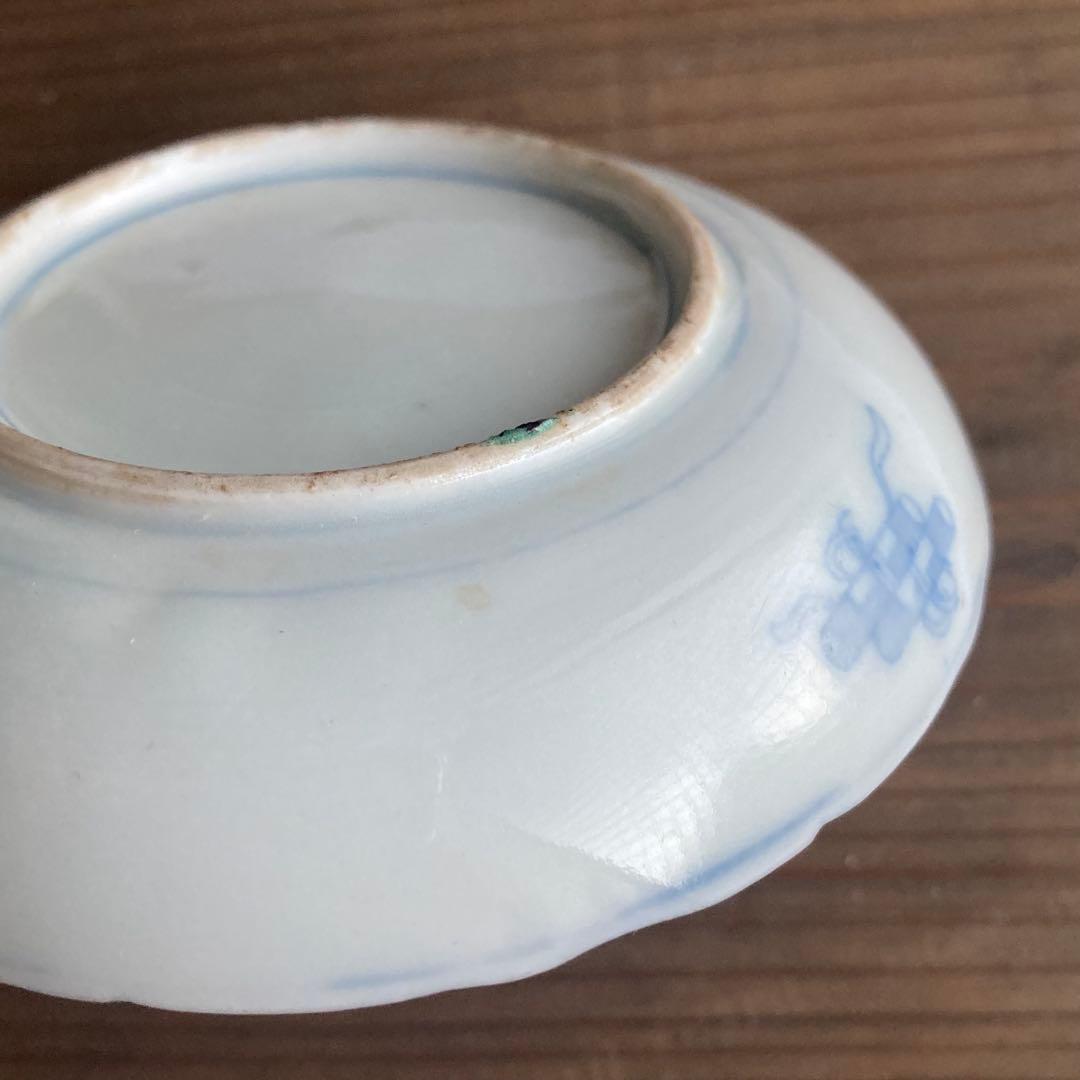 金彩赤絵鶴唐花皿　伊万里焼や青郊窯、大聖寺伊万里、古伊万里や九谷焼、龍峰窯好きに
