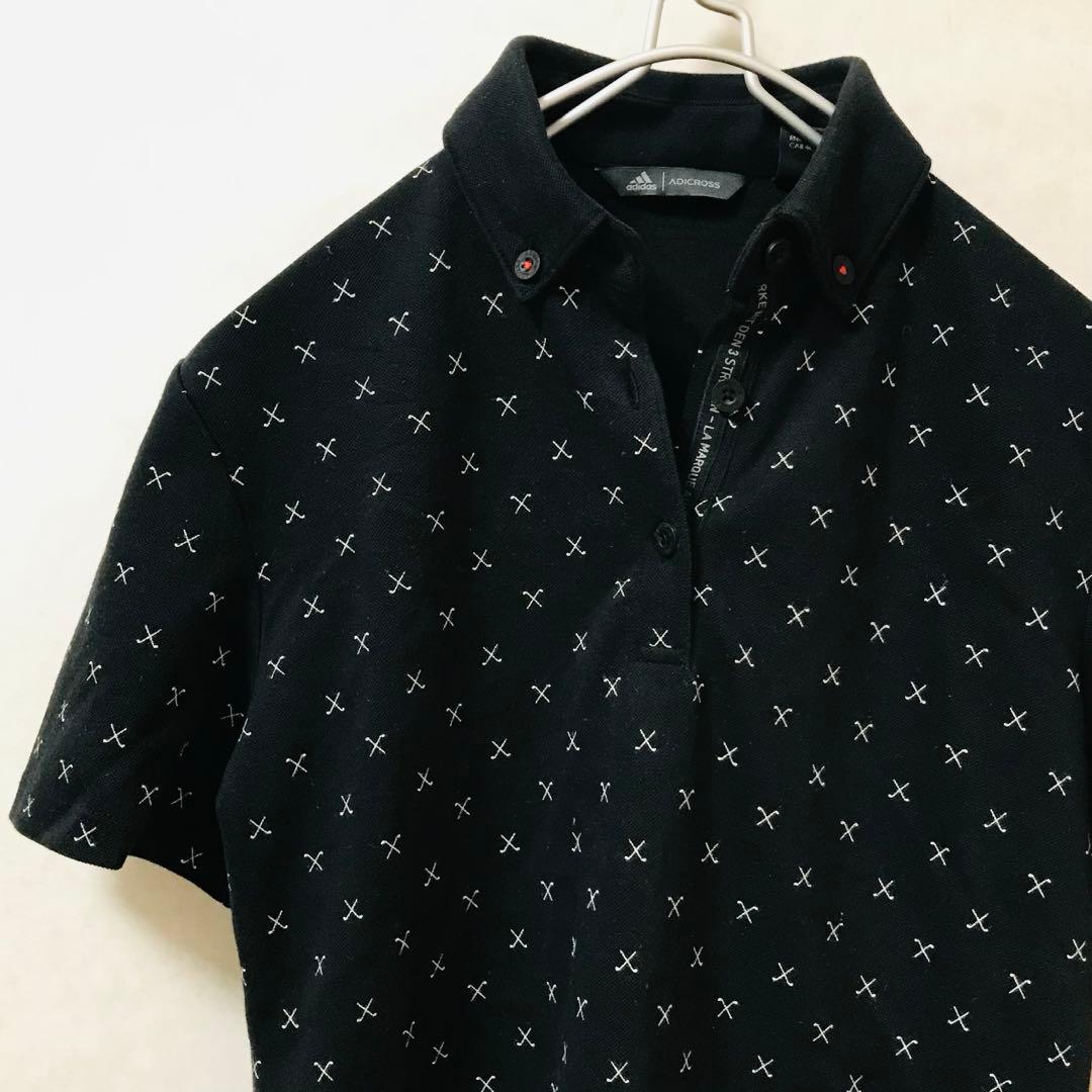美品✳️adidas『ADICROSS ゴルフ ポロシャツ』レディース ブラック
