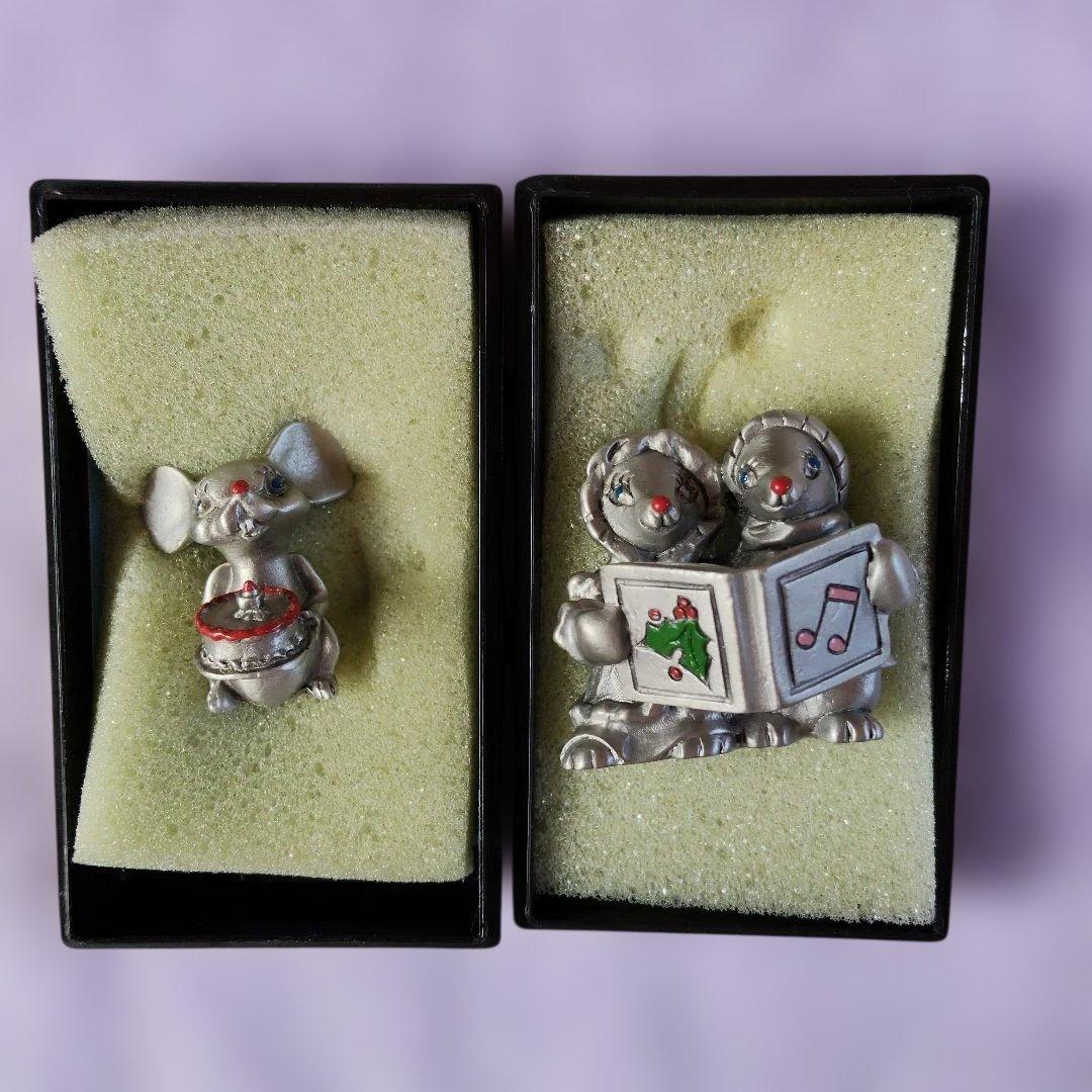  Selangor Pewter ネズミ置物