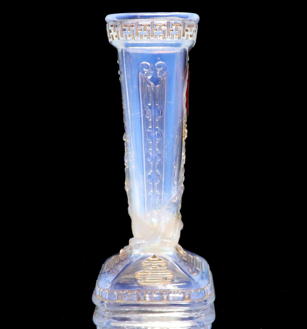 オールド・バカラ 1878年頃 ジャポニスム オパールセント 大型花瓶 日本趣味