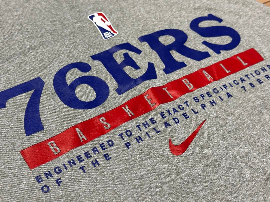 ナイキ76ersシクサーズ NBA選手支給品プラクティスノースリーブMサイズ