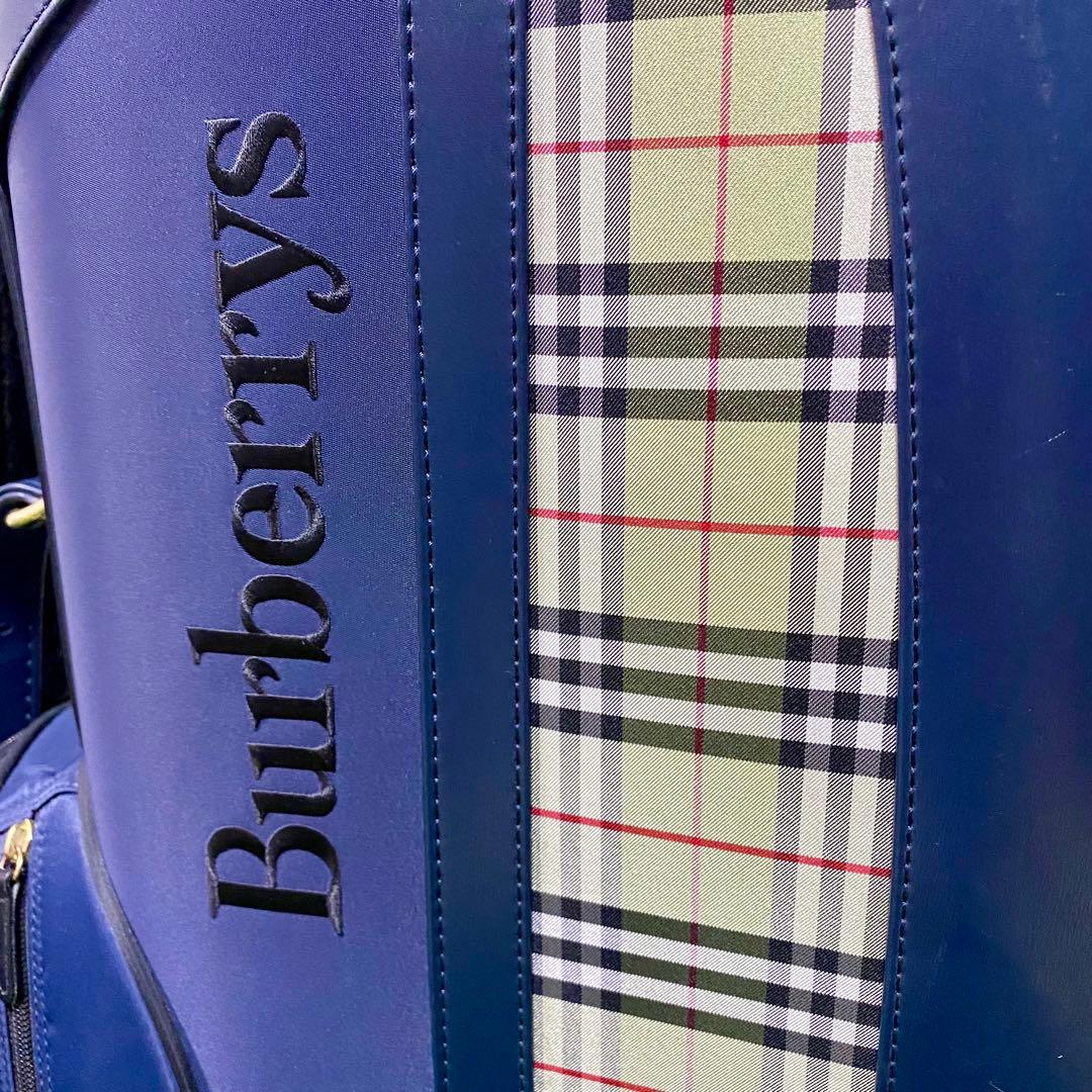 バーバリー Burberry キャディバッグ ネイビー ノバチェック ゴルフ