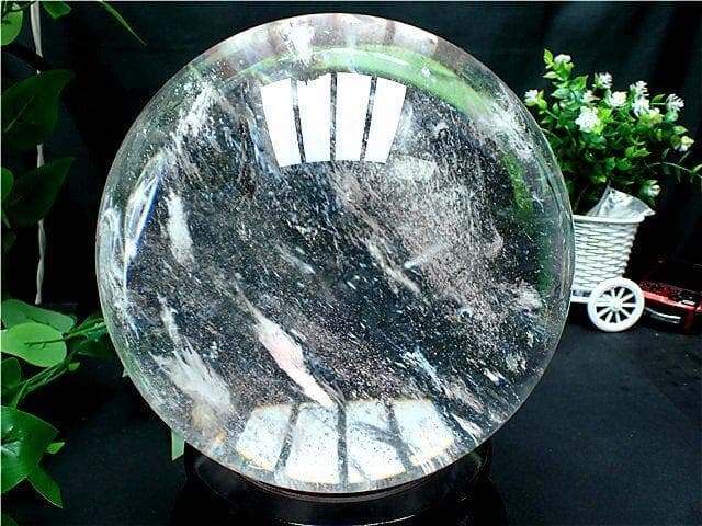 超大直径約: 207mm 12110g超綺麗★水晶丸玉B84B1/475B10