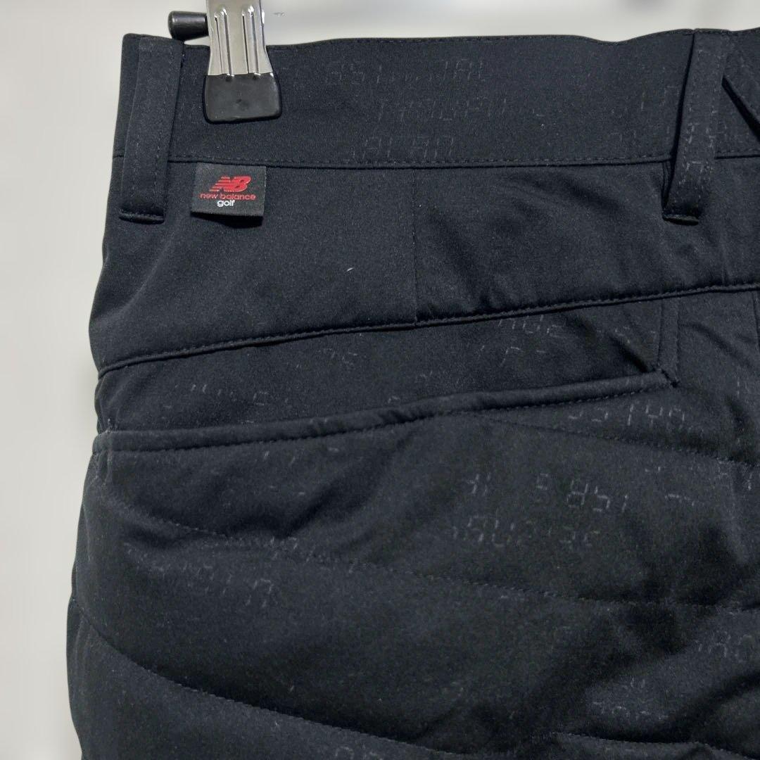 美品 ニューバランスゴルフ 中綿パンツ 黒 サイズ3 メンズ NBロゴ 撥水