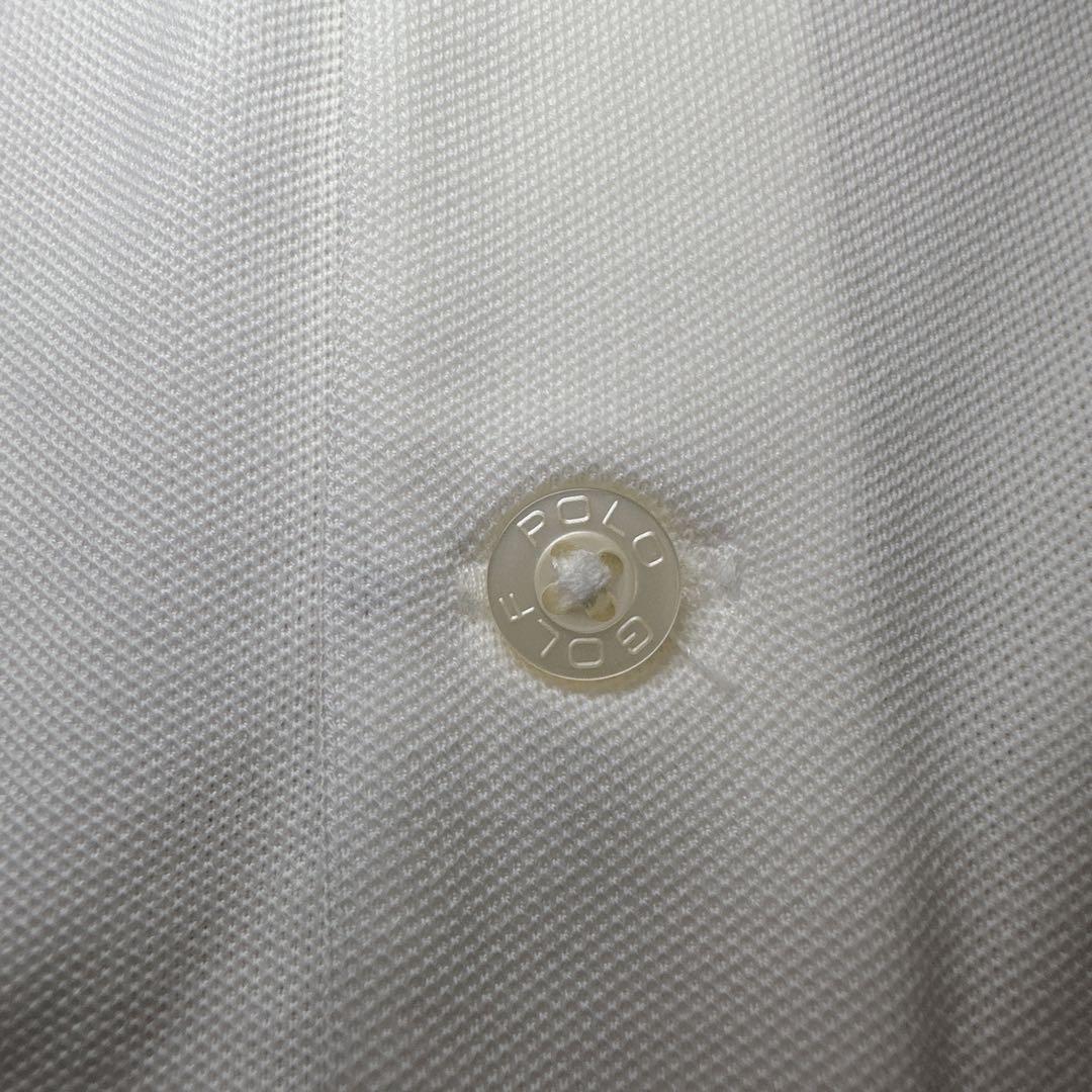 極美品✨RLX RALPH LAUREN 半袖ポロシャツ M 白 襟マルチカラー