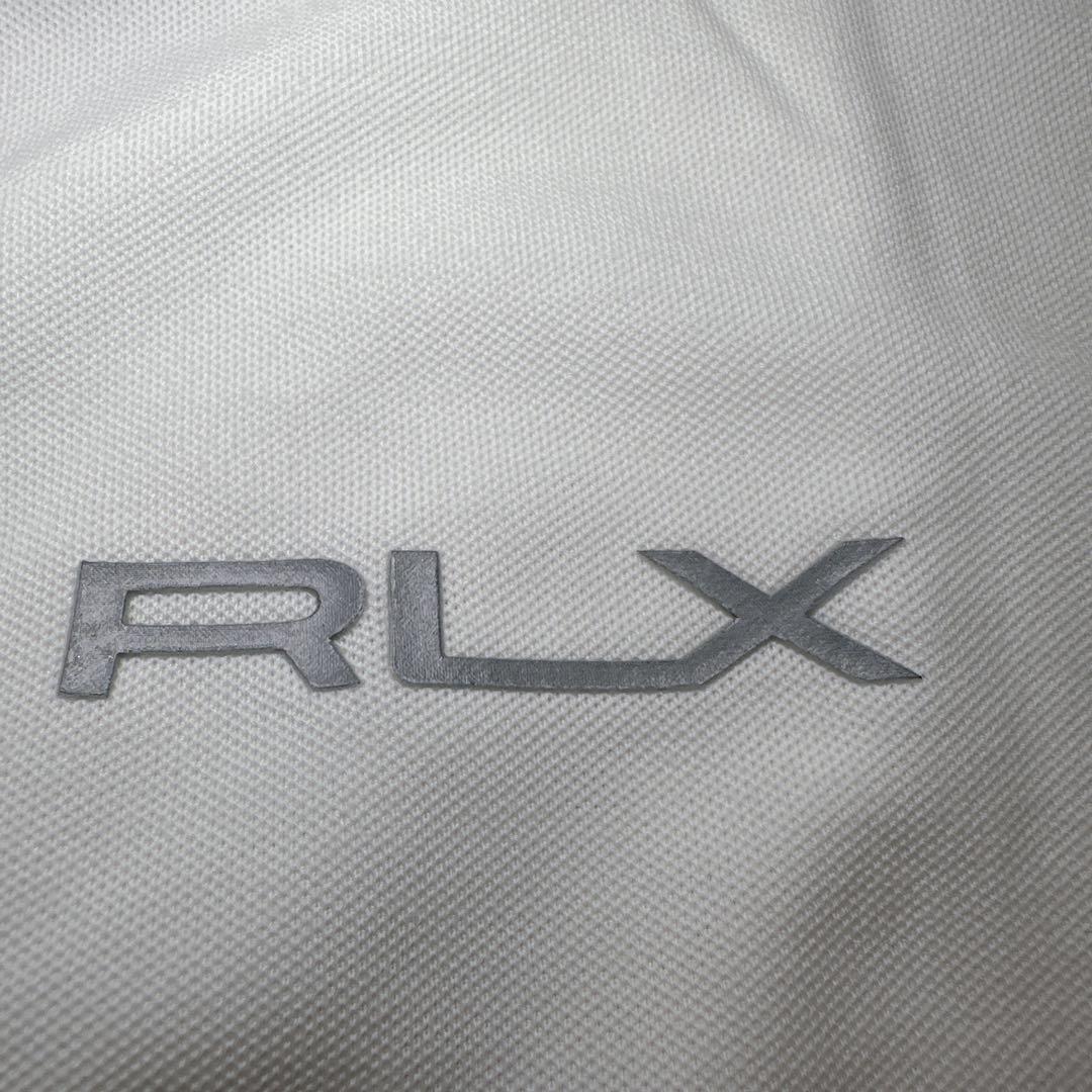 極美品✨RLX RALPH LAUREN 半袖ポロシャツ M 白 襟マルチカラー
