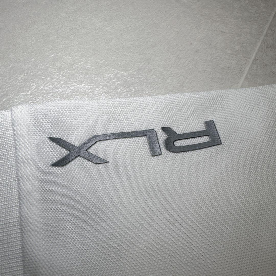 極美品✨RLX RALPH LAUREN 半袖ポロシャツ M 白 襟マルチカラー