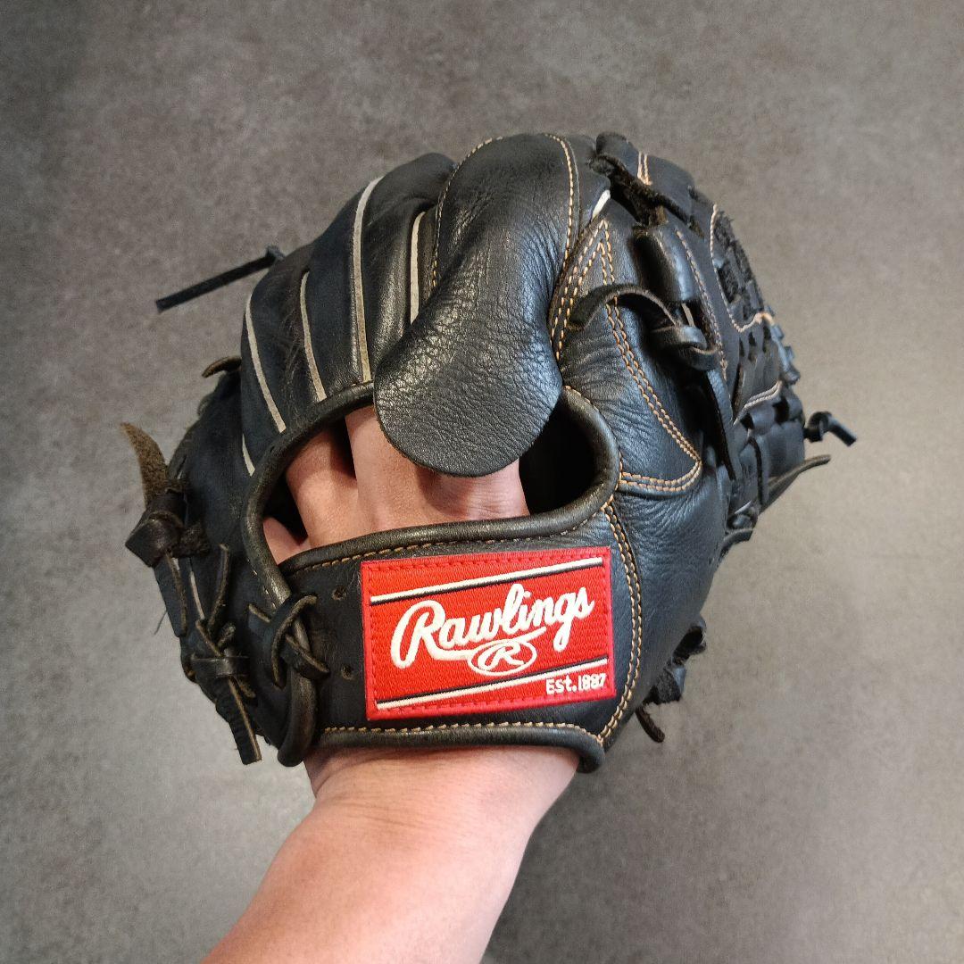 Rawlings 軟式グローブ 黒 大人用　ピッチャー用