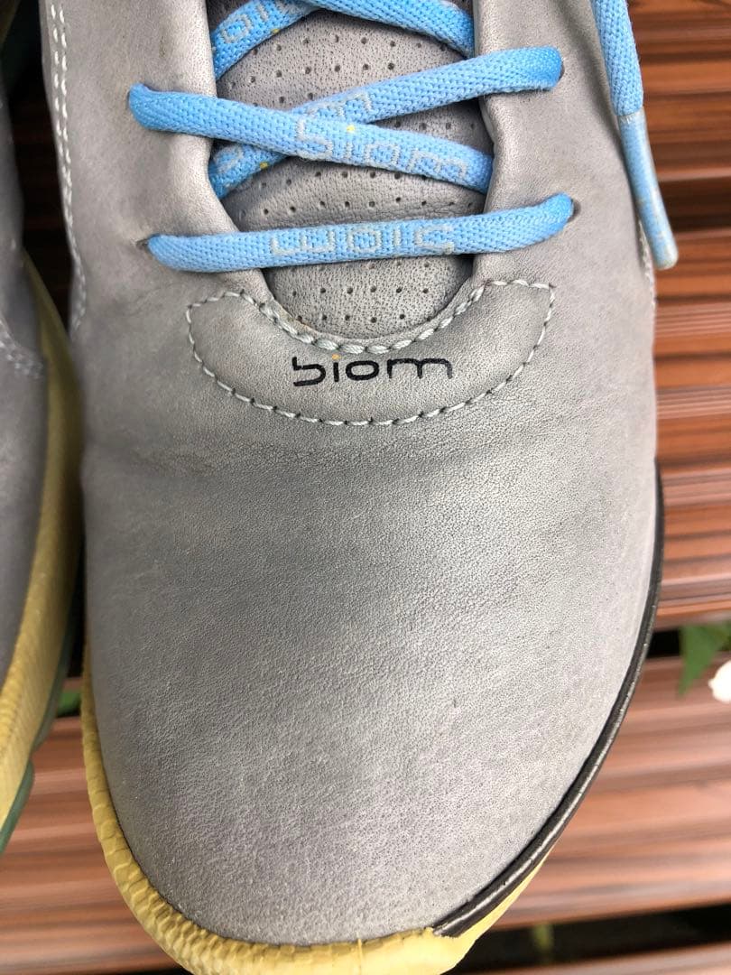 344番 ECCOゴルフシューズbiom グレー37 23.5cmソフトスパイク