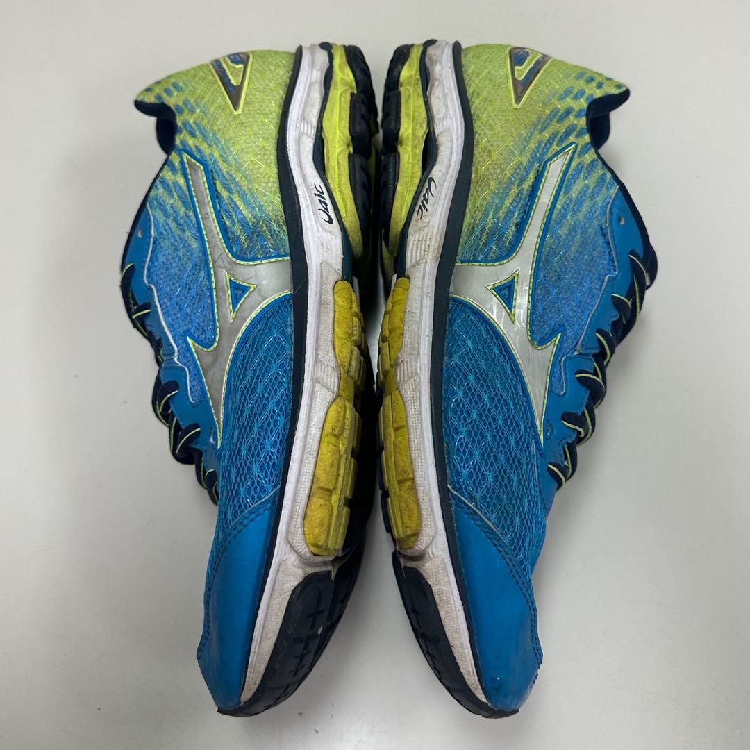 Mizuno WAVERIDER ランニングシューズ 青/黄/銀　26.0cm