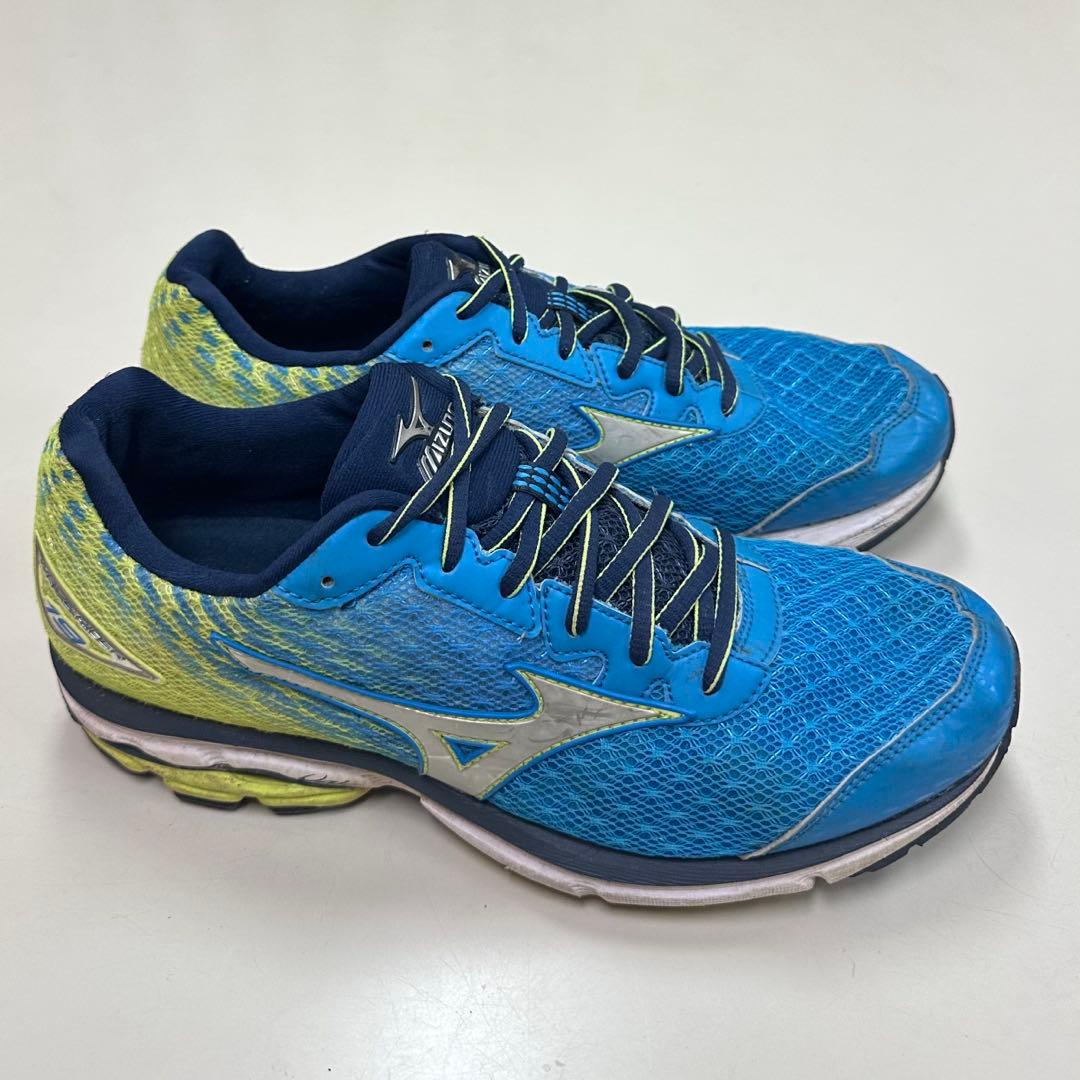 Mizuno WAVERIDER ランニングシューズ 青/黄/銀　26.0cm