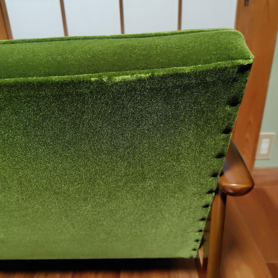 カリモク60Kチェア2シーター　モケットグリーン