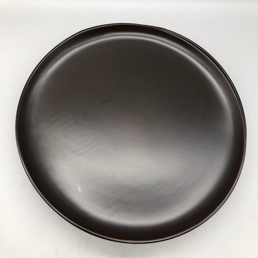 木製漆塗り漆器お皿プレートトレイ27cmビンテージ伝統工芸品4枚セット