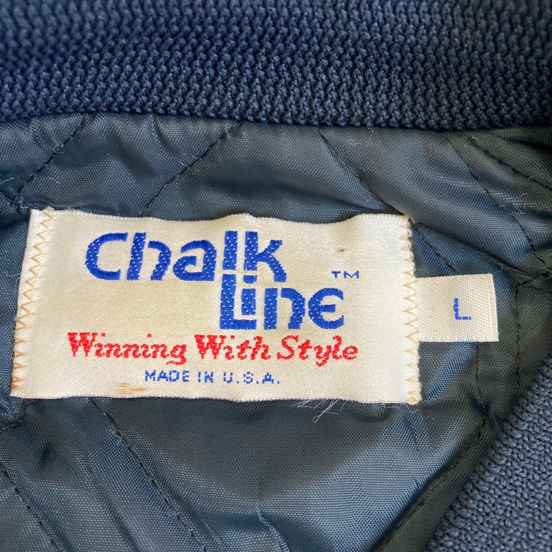 Chalk Line USA製 ヤンキース スタジャン L アメリカ製 紺