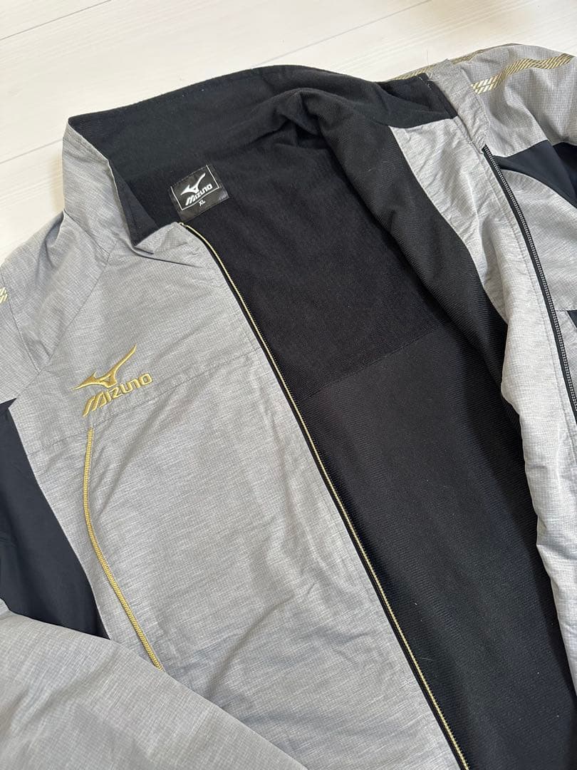 Mizuno ジャージ セットアップ ブレスサーモ グレー/ブラック XL