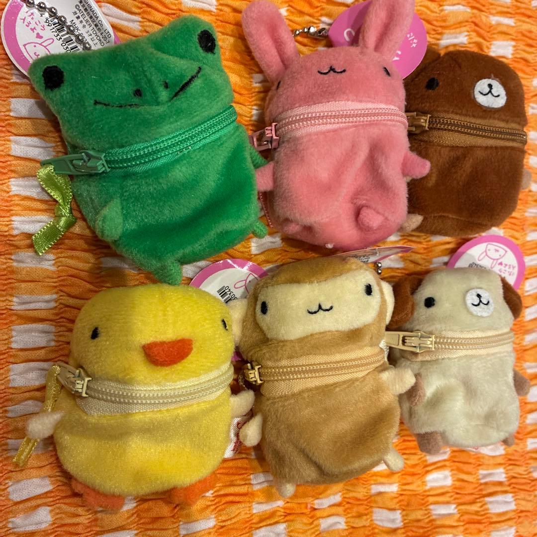 シナダ　平成レトロ　ミニアニマル　マスコットキーチェーン　6こ
